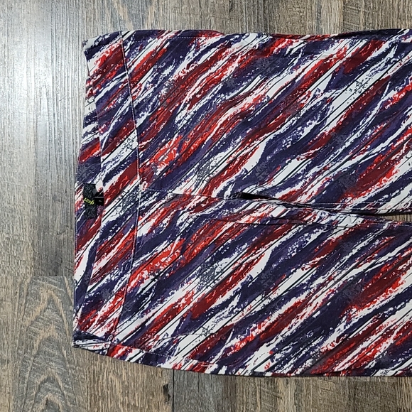 Gently Loved woman's pants multicolor pattern size 7 made by G21 side zip skinny - Picture 3 of 15